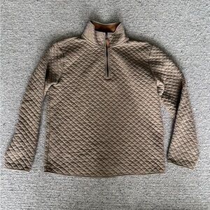 Banana Republic Quarter Zip Quilted Brown M
